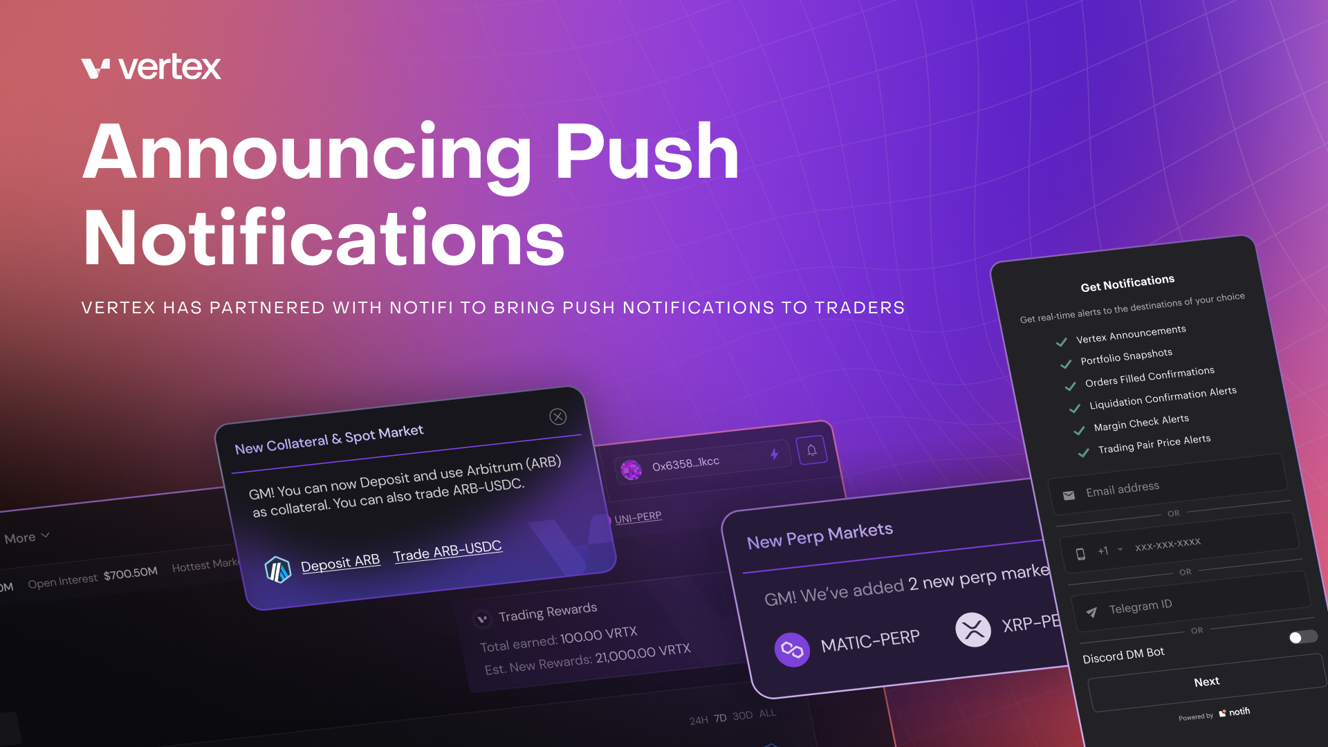 Notifi Integration - Push Notifications on Vertex