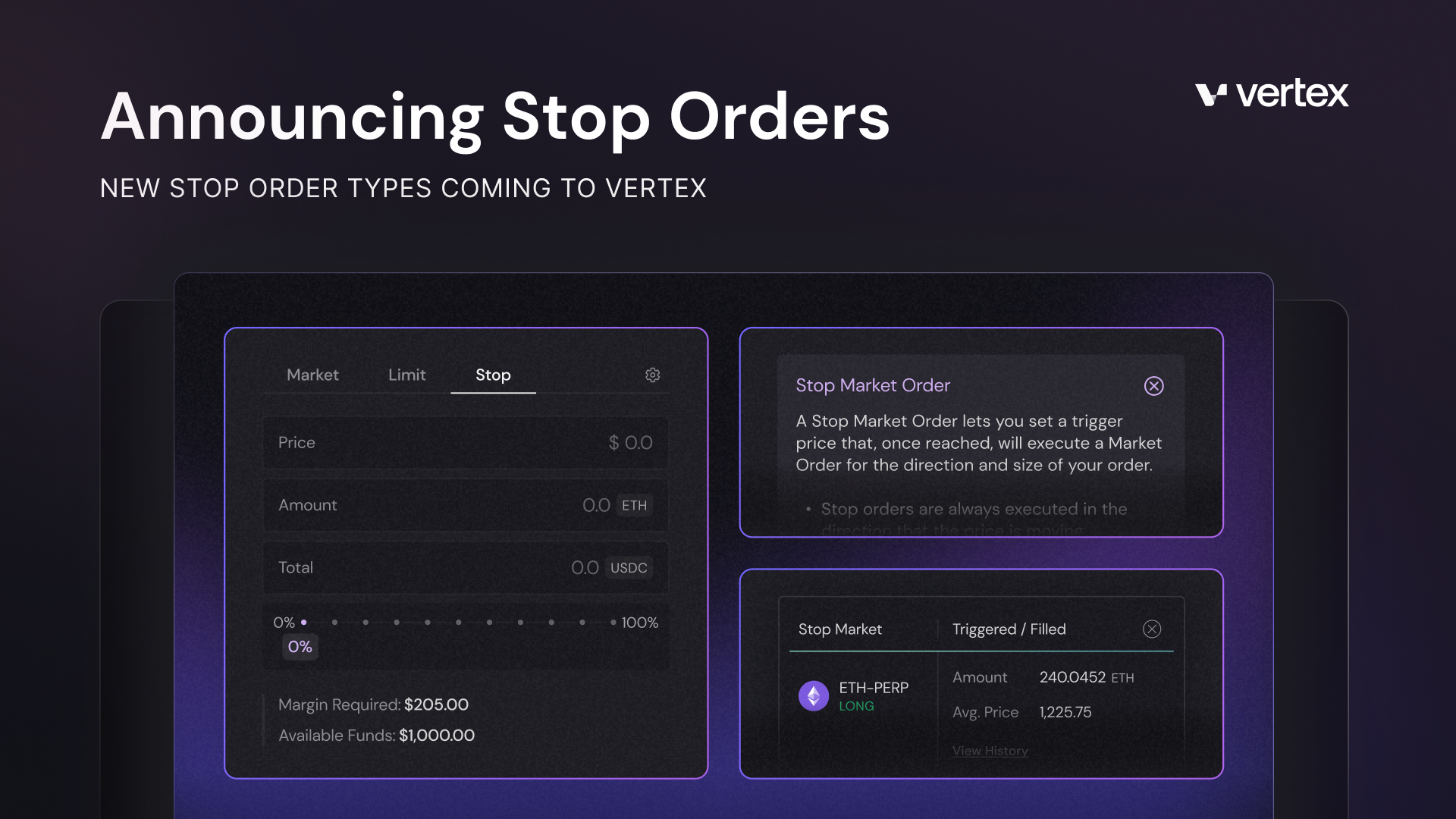 Announcing Stops Orders - The First of New Order Types Coming To Vertex