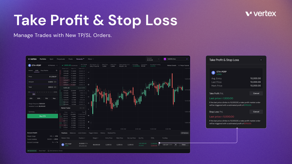 Take Profit & Stop Loss Orders – Live on Vertex
